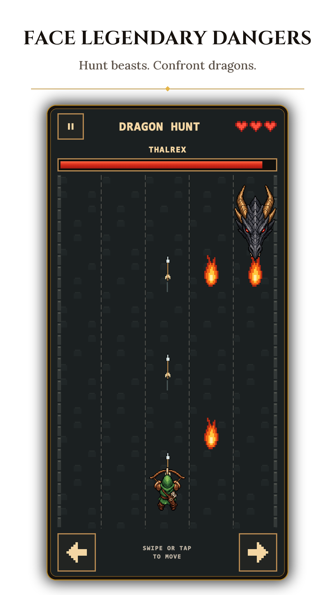 Kin Dynasty dragon hunt gameplay with a player dodging fire attacks, created by Mohammed Reshi